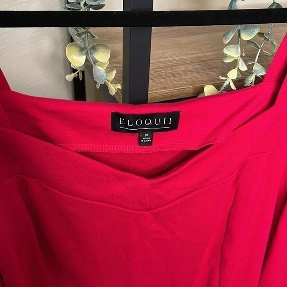 Eloquii Pink Cold Shoulder Peplum Top Size 18 - Picture 4 of 5